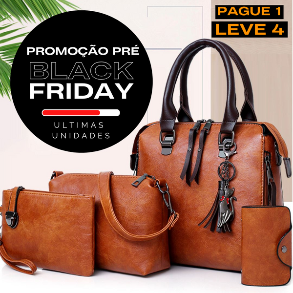 Bolsa Nature de Couro - Compre 1 Leve 4 [PROMOÇÃO PRÉ BLACK FRIDAY]