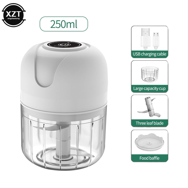 Mini Processador Elétrico Recarregável 250 ml